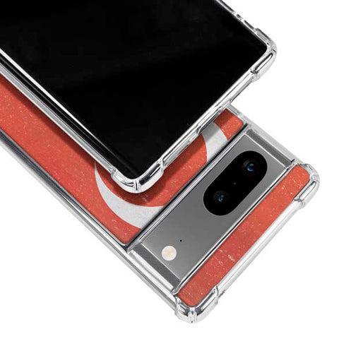 Turkish Flag Distressed Google Pixel 7a Clear Case